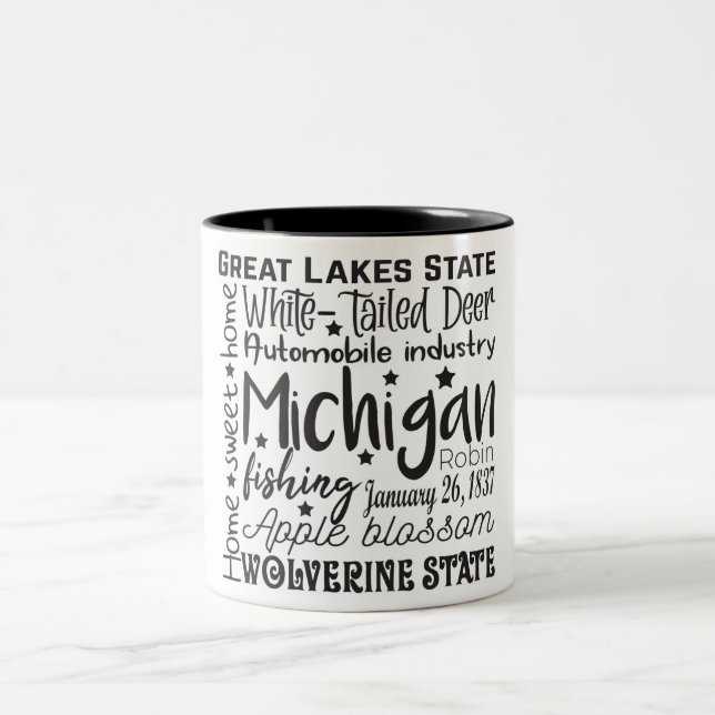 Tasse 2 Couleurs État/Michigan (Centre)