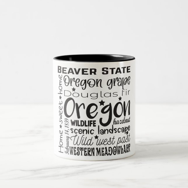 Tasse 2 Couleurs État/Oregon (Centre)