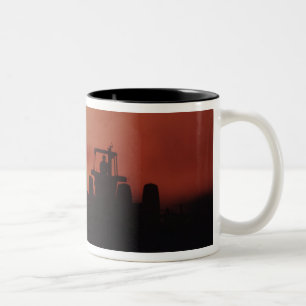 Tasse 2 Couleurs États-Unis, Mississippi, champ de coton sous décom