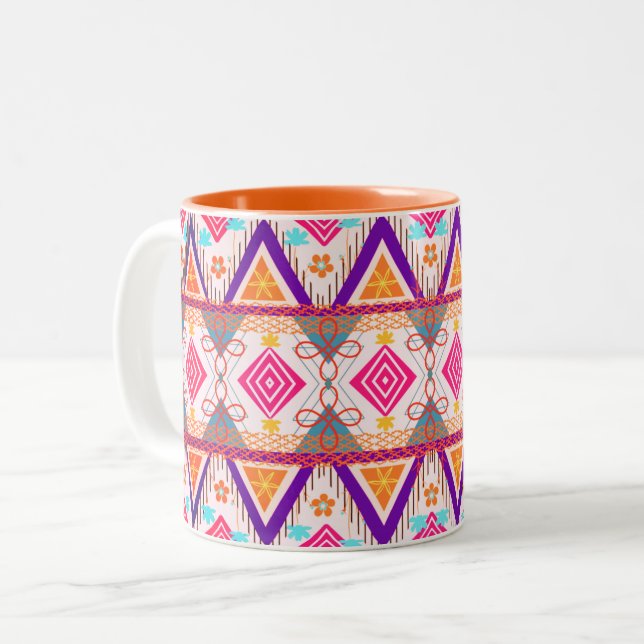 Tasse 2 Couleurs Été tribal de Boho Island (Devant gauche)