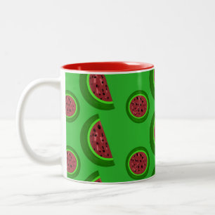Tasse 2 Couleurs Été vert Juicy Watermelon Rind