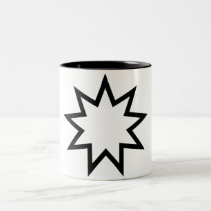 Tasse 2 Couleurs Étoile à neuf points (Symbole de la foi bahaï)