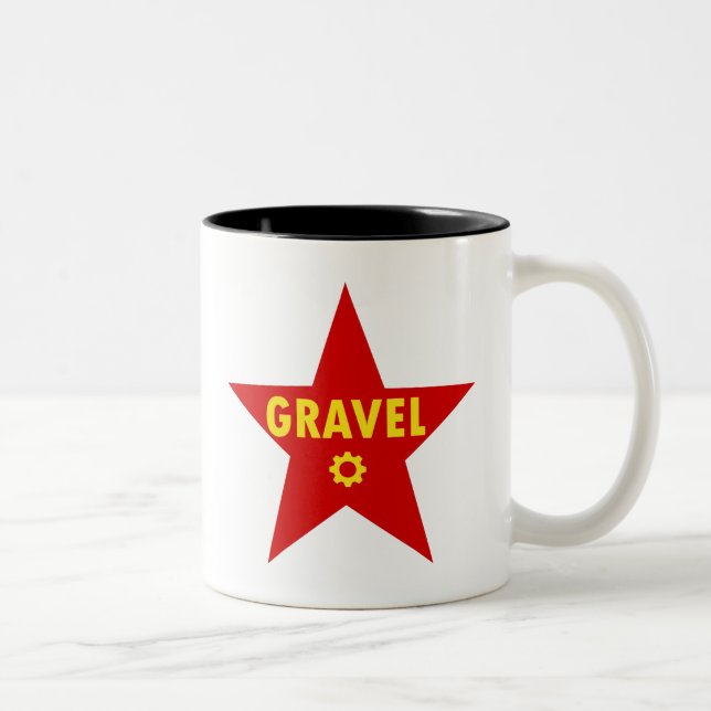 Tasse 2 Couleurs Étoile cyclable de gravier (Droit)