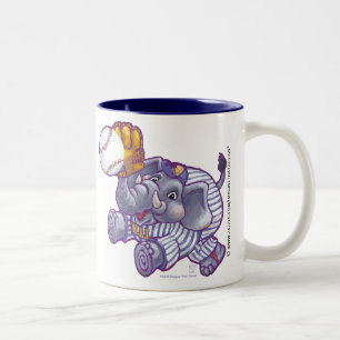 Tasse 2 Couleurs Étoile de baseball éléphant
