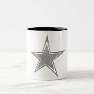 Tasse 2 Couleurs Étoile de Parties scintillant Silver Faux