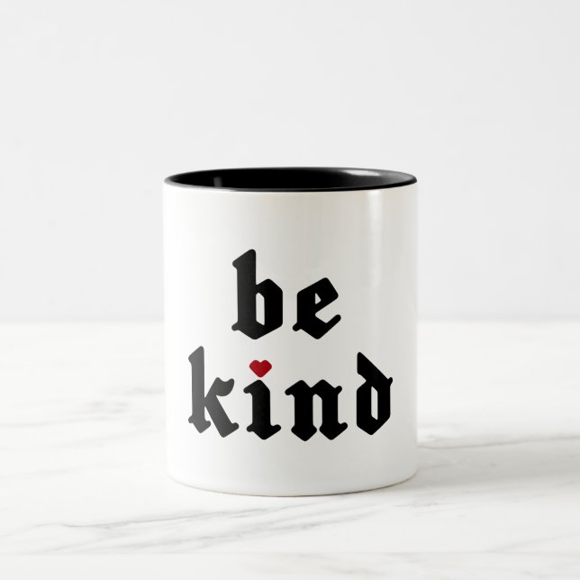 Tasse 2 Couleurs Être gentil - Message simple positif (Centre)