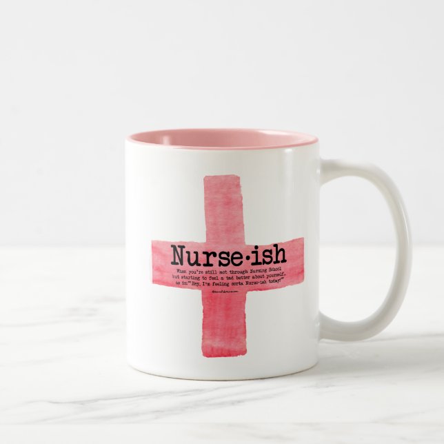Tasse 2 Couleurs Étudiant en soins infirmiers (Droit)