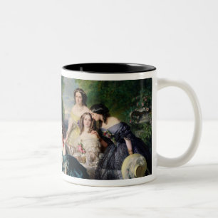 Tasse 2 Couleurs Eugenie a entouré par son Dame-dans-Attente
