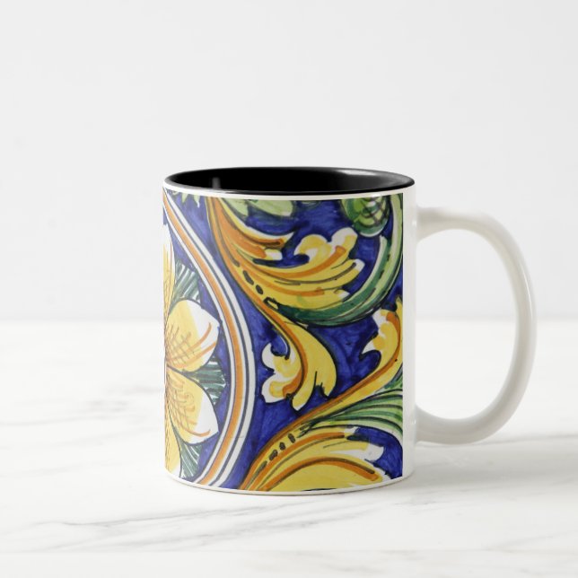 Tasse 2 Couleurs Europe, Italie, Sicile, Taormine. Traditionnel 4 (Droit)