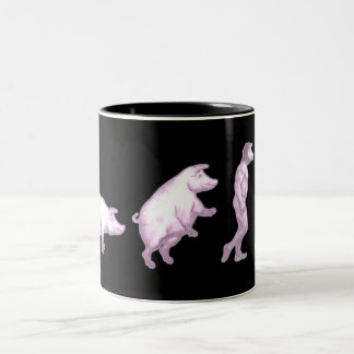 Tasse 2 Couleurs Evolotion humoristique des hommes
