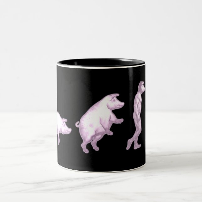 Tasse 2 Couleurs Evolotion humoristique des hommes (Centre)