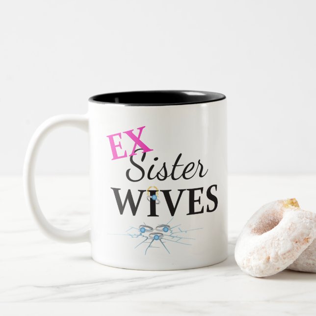 Tasse 2 Couleurs EX Soeurs femmes craquées (Avec donut)