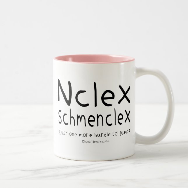 Tasse 2 Couleurs Examen de soins de NCLEX Schmenclex (Droit)