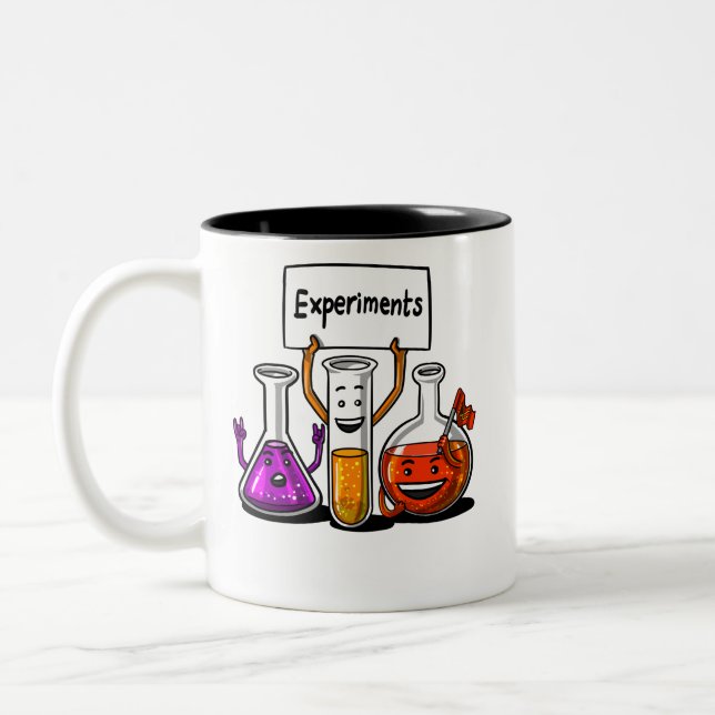 Tasse 2 Couleurs Expériences en chimie Drôle Science Plaisanterie (Gauche)