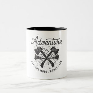 Tasse 2 Couleurs Explorez Plus, Inquiétez-Vous Moins D'Aventure En 