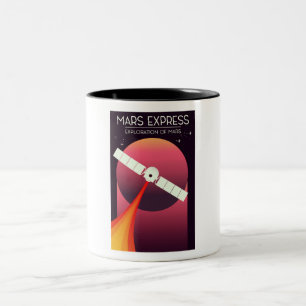 Tasse 2 Couleurs Express Mars - Exploration de Mars Space Art.
