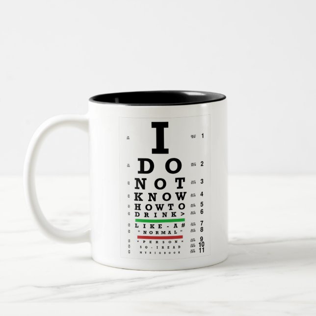Tasse 2 Couleurs Eye Exam - Cadeaux Sobers Hommes Femmes (Gauche)