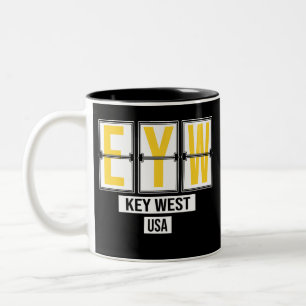 Tasse 2 Couleurs EYW - Aéroport de Key West - la Floride - code
