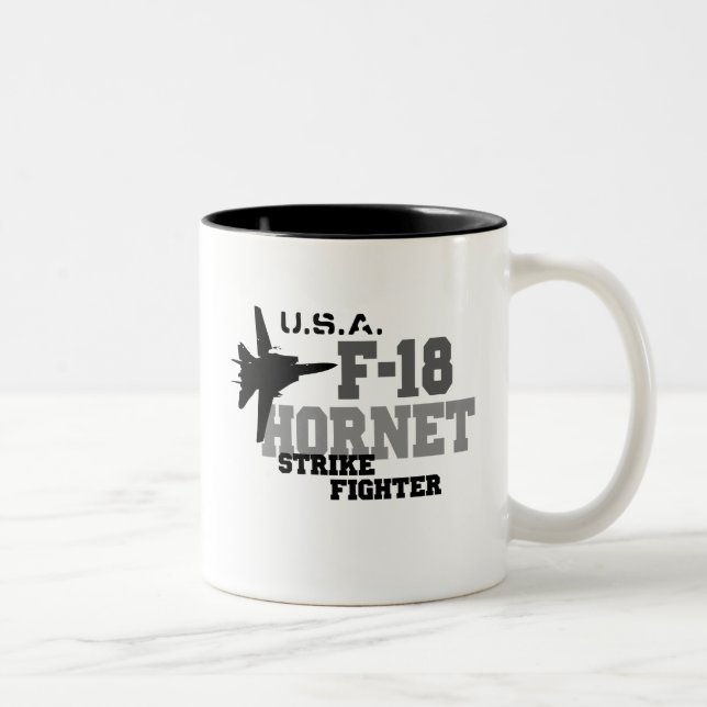 Tasse 2 Couleurs F-18 frelon - combattant de grève (Droit)