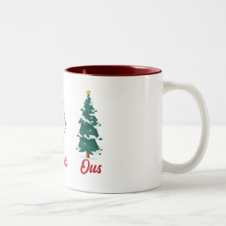 Tasse 2 Couleurs Fab Yule Ous | Fabuleux Noël élégant Fun Fab