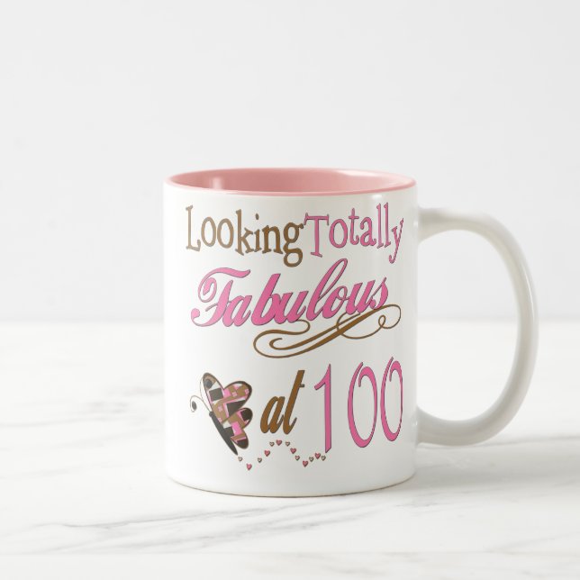 Tasse 2 Couleurs Fabuleux à 100 ans (Droit)