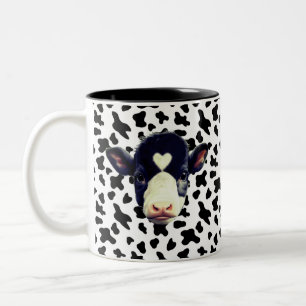 Tasse 2 Couleurs Face de vache noire et blanche