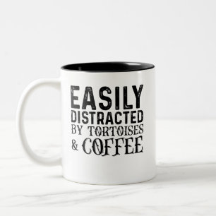 Tasse 2 Couleurs Facilement Distrait Par Les Tortues Et Café