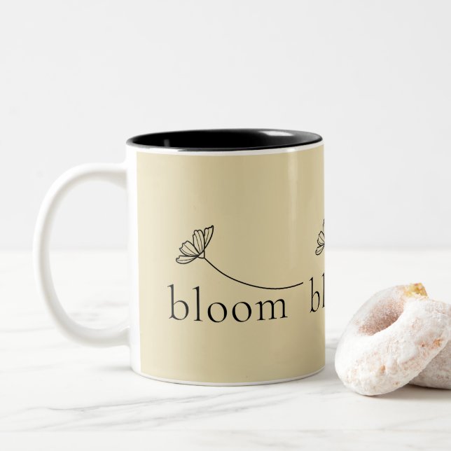 Tasse 2 Couleurs Faire fleurir les ondes positives (Avec donut)
