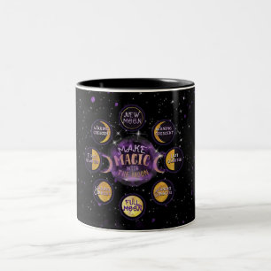 Tasse 2 Couleurs Faire Magie Avec La Lune Cycles Lunaires Phases