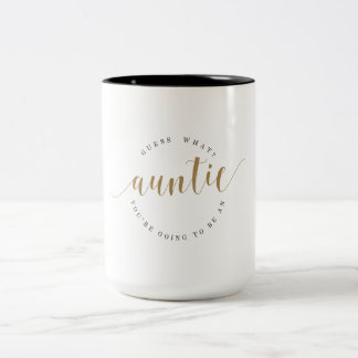 Tasse 2 Couleurs Faire-part de grossesse pour la tante de soeur !