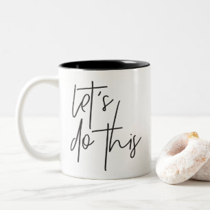 Tasse 2 Couleurs FAISONS CE type marqué avec des lettres par main