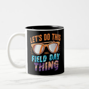 Tasse 2 Couleurs Faisons cette chose de journée sur le terrain Lune