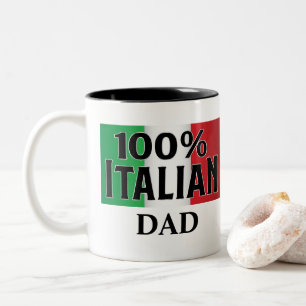 Tasse 2 Couleurs Faites votre propre drapeau italien 100% italien d