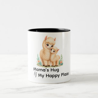 Tasse 2 Couleurs Famille de Lama Mignonne Amour