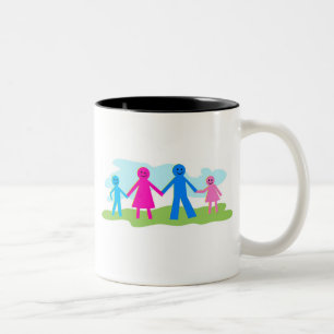 Tasse 2 Couleurs Famille heureuse