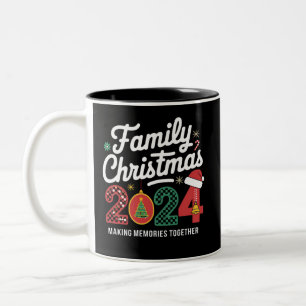Tasse 2 Couleurs Famille Noël 2024 Matching tenue Xmas Squad