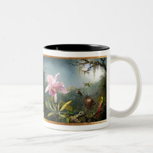 Tasse 2 Couleurs Faune animale d'oiseau de colibri florale