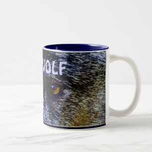 Tasse 2 Couleurs Faune Loup gris conception animal amoureux