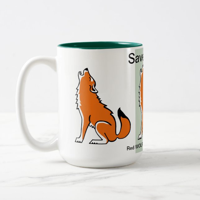 Tasse 2 Couleurs Faune - Sauvez les OLFS Rouges - Conservation- Nat (Gauche)