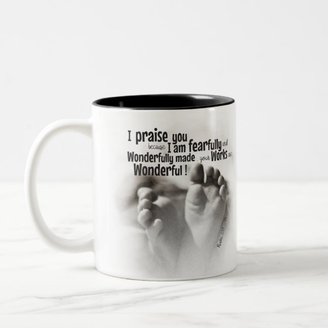 Tasse 2 Couleurs Fearful et merveilleusement fait (Gauche)