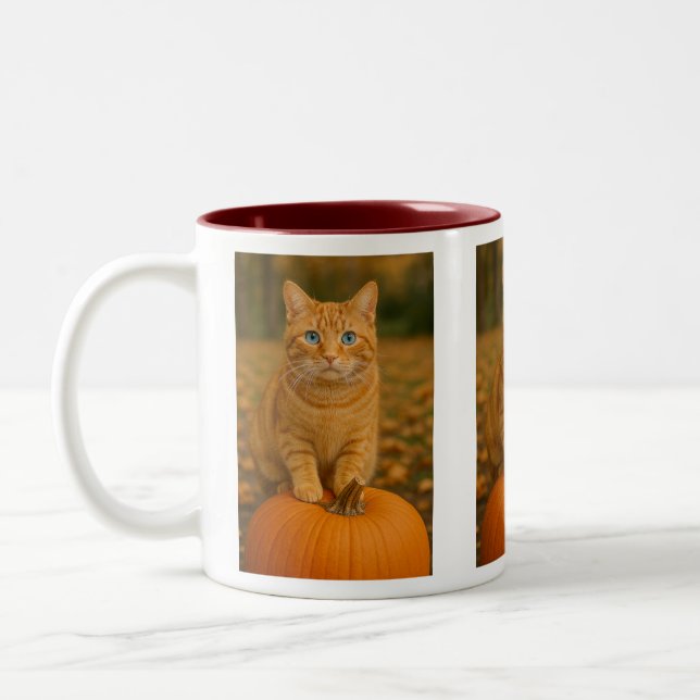 Tasse 2 Couleurs félin aux yeux bleus (Gauche)