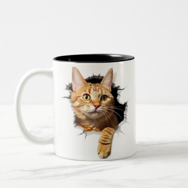 Tasse 2 Couleurs "Feline Flair for Your Cup" (Gauche)