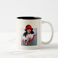 Femme en Casquette rouge