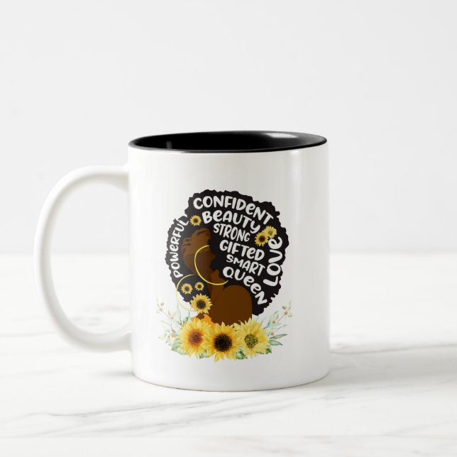 Tasse 2 Couleurs Femme noire  (Gauche)