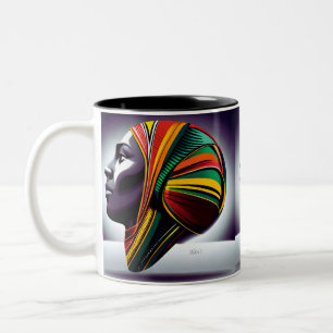 Tasse 2 Couleurs Femme noire confiante