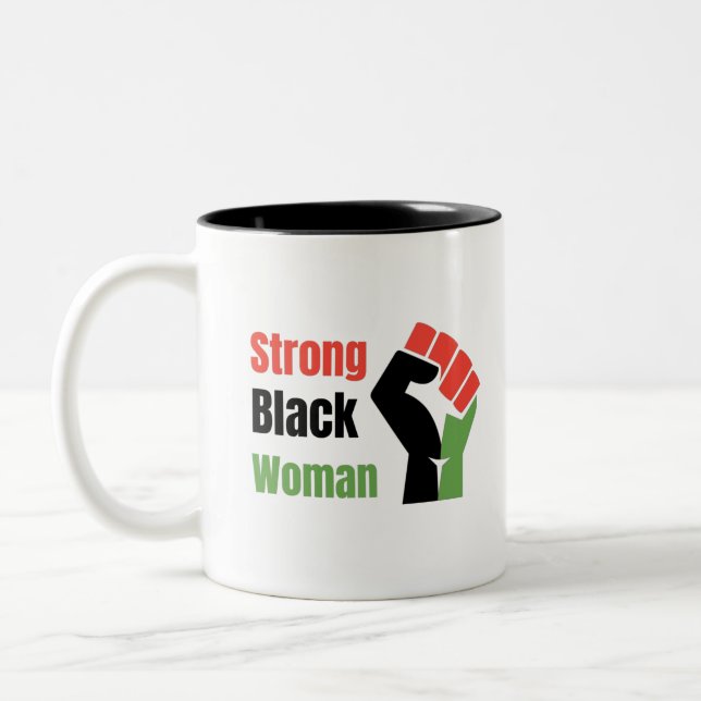 Tasse 2 Couleurs Femme noire forte (Gauche)