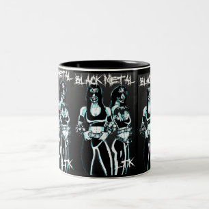 Tasse 2 Couleurs Femmes noires en métal
