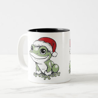 Tasse 2 Couleurs Festif Bullfrog conception de Noël