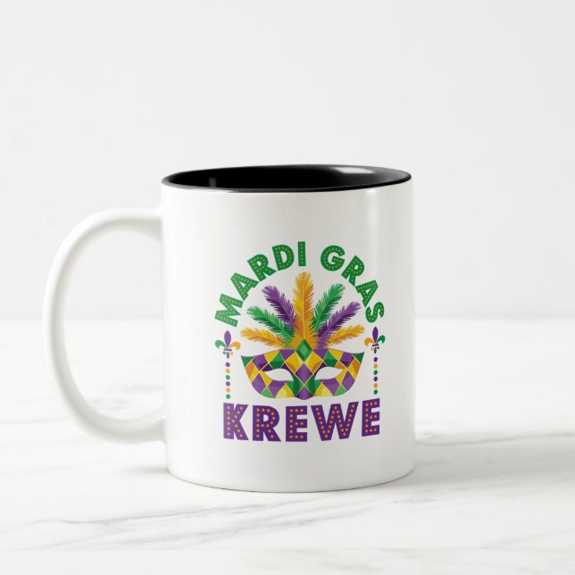 Tasse 2 Couleurs Festival Mardi Graw Krewe Parade (Gauche)