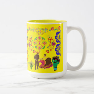 Tasse 2 Couleurs Fête de Couleurs jaune